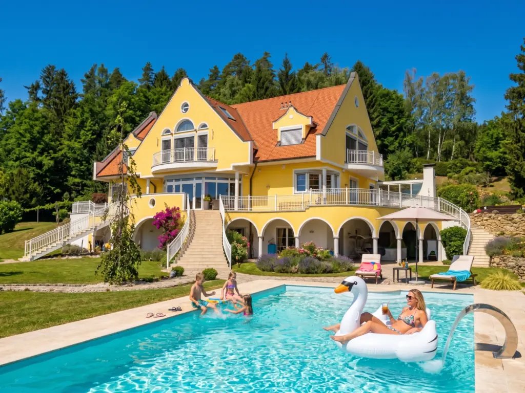 Herrschaftliches Landgut über dem Kurort Bad Schwanberg — Luxusvilla mit Gästehaus, Spa & 6,8 ha Eigengrund